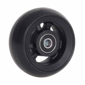 Front wheelchair wheel OMOBIC LOTUS FIBERCORE 3'', D80 x 34 mm, black plastic rim, black PU tyre